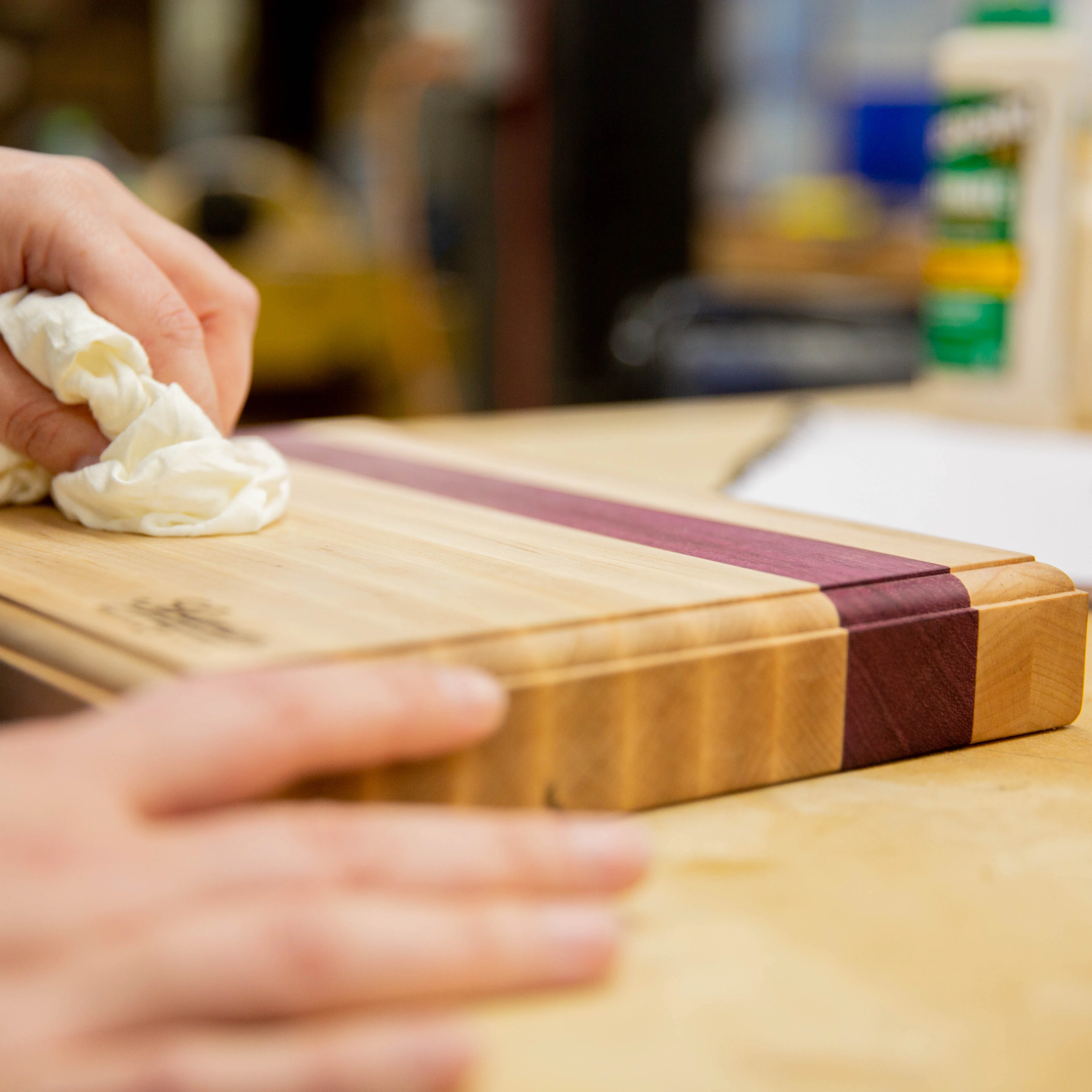 Maple & Purple Heart Classic Butcher Block - Image 4